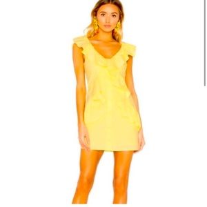 Lovers and friends, Raleigh yellow ruffle dress, size small